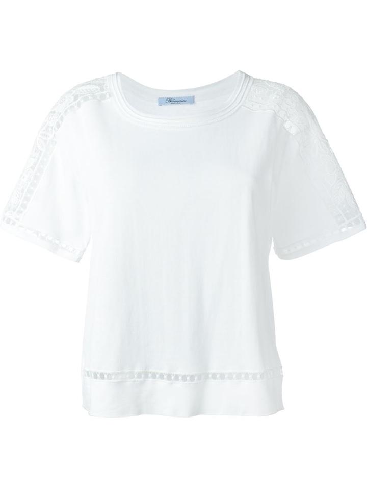 Blumarine Embroidered Sleeve T-shirt