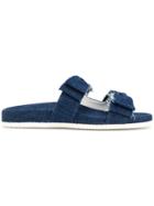 Joshua Sanders Denim Knot Sandals - Blue