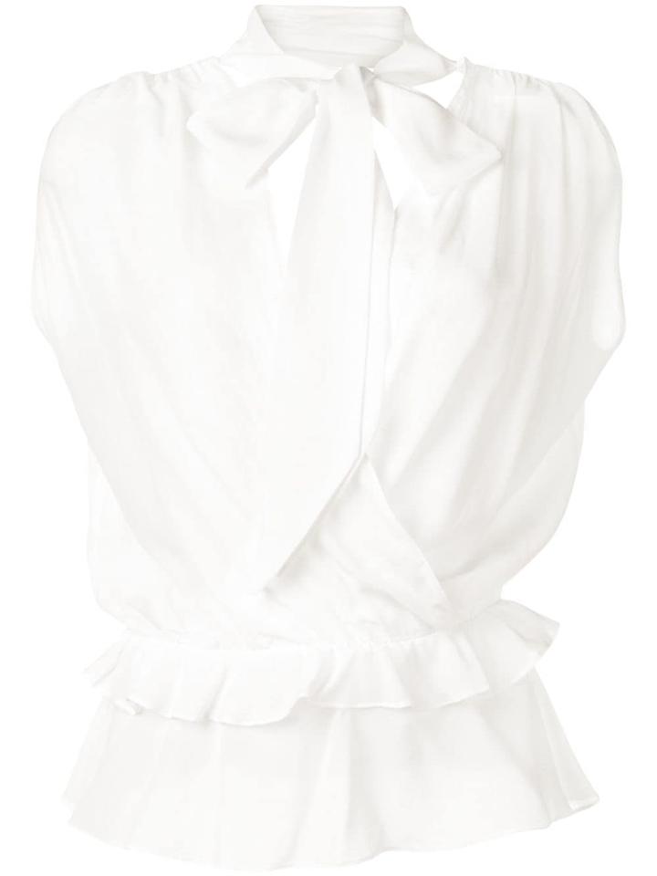 Pinko Open Back Blouse - White