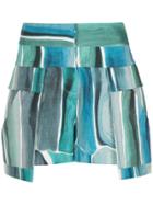 Giuliana Romanno Printed Shorts - Blue