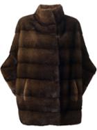 Liska 'alena' Coat, Women's, Size: Xl, Brown, Mink Fur