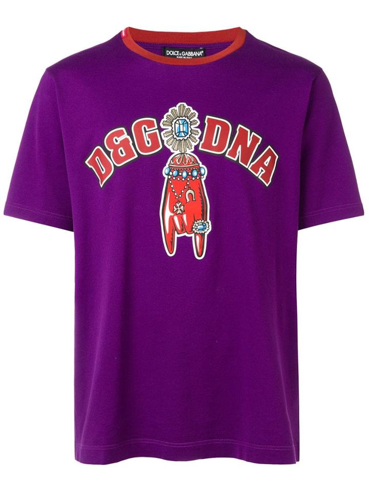 Dolce & Gabbana Logo Jewel Print T-shirt - Purple