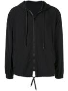 Msgm Branded Hood Jersey Jacket - Black