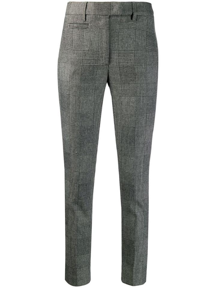 Dondup Check Pattern Trousers - Black