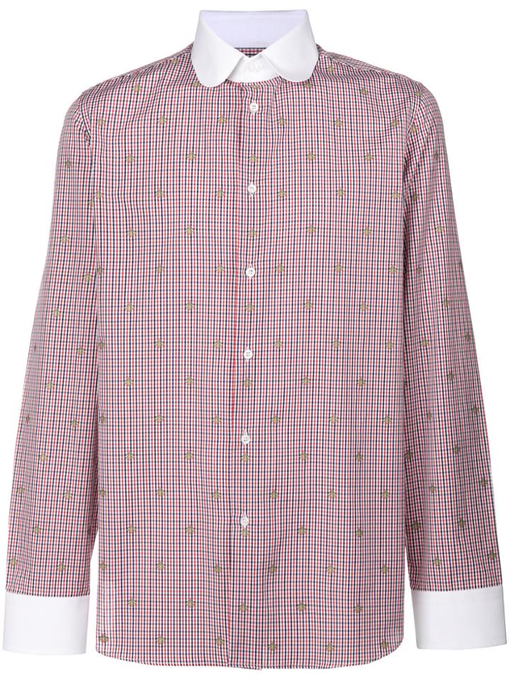 Gucci Checked Bee Shirt - Red