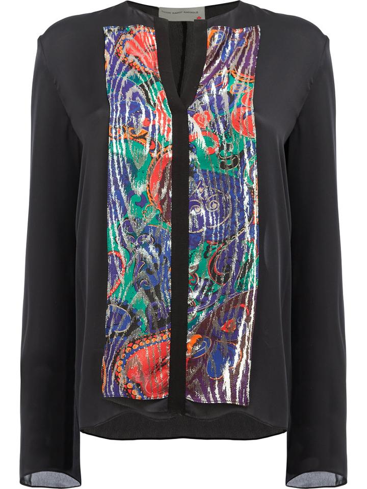 Maison Rabih Kayrouz - Embellished Shirt - Women - Silk/polyester/metallic Fibre - 36, Black, Silk/polyester/metallic Fibre