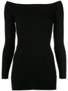 Nk Off The Shoulder Knit Top - Black