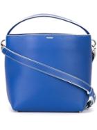 Perrin Paris Zipped Shoulder Bag, Women's, Blue, Calf Leather