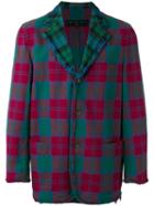 Comme Des Garçons Pre-owned Tartan Single Breasted Blazer - Green
