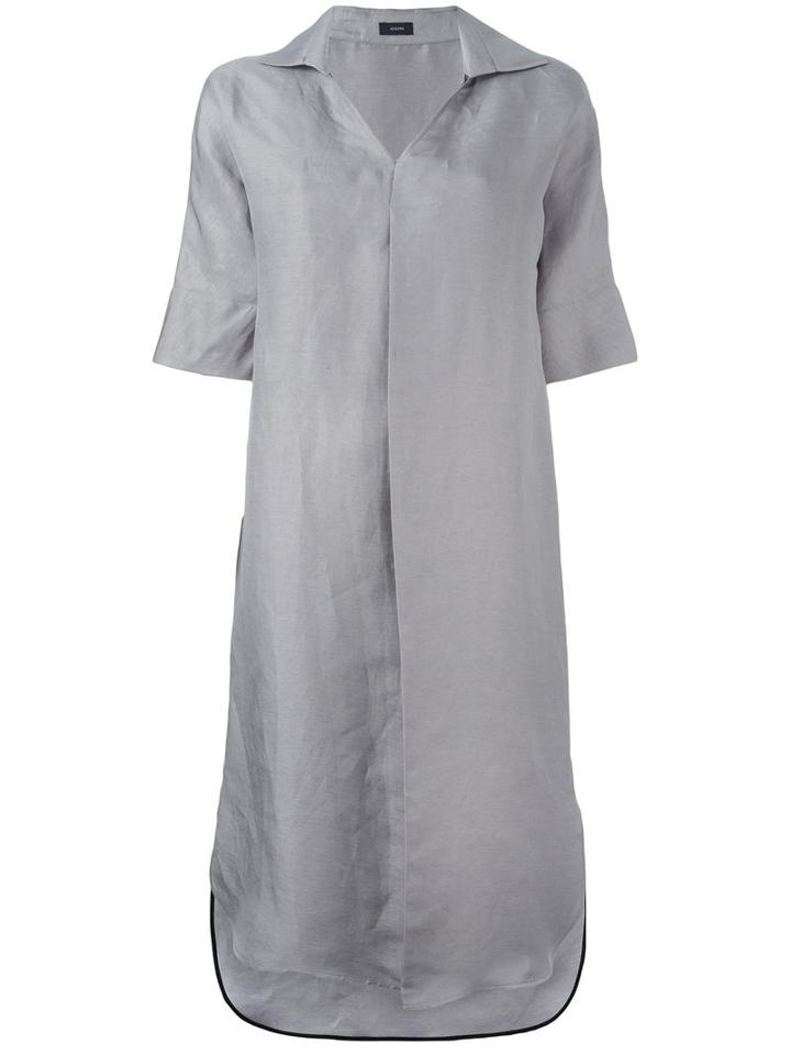 Joseph - Mill Dress - Women - Silk/linen/flax - 40, Grey, Silk/linen/flax