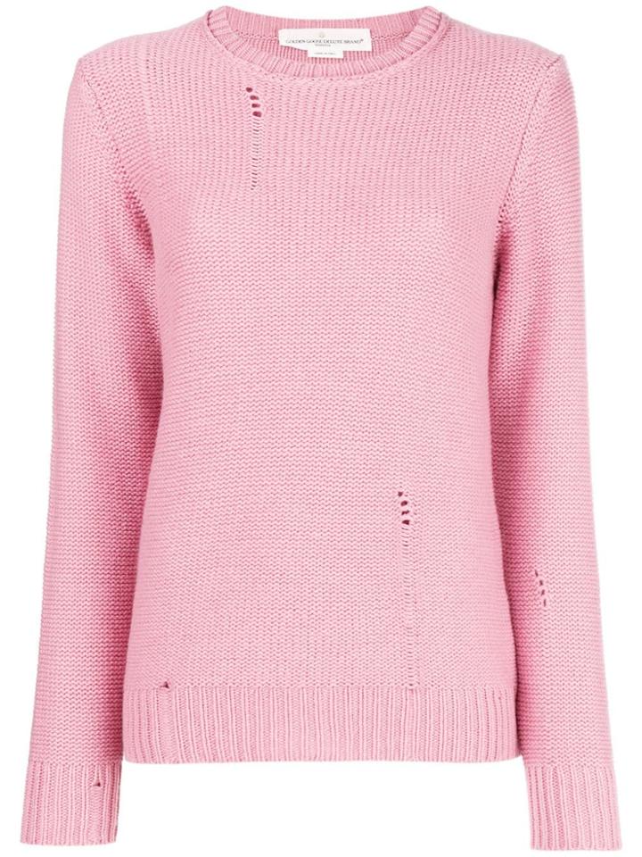 Golden Goose Deluxe Brand Distressed Crewneck Sweater - Pink & Purple