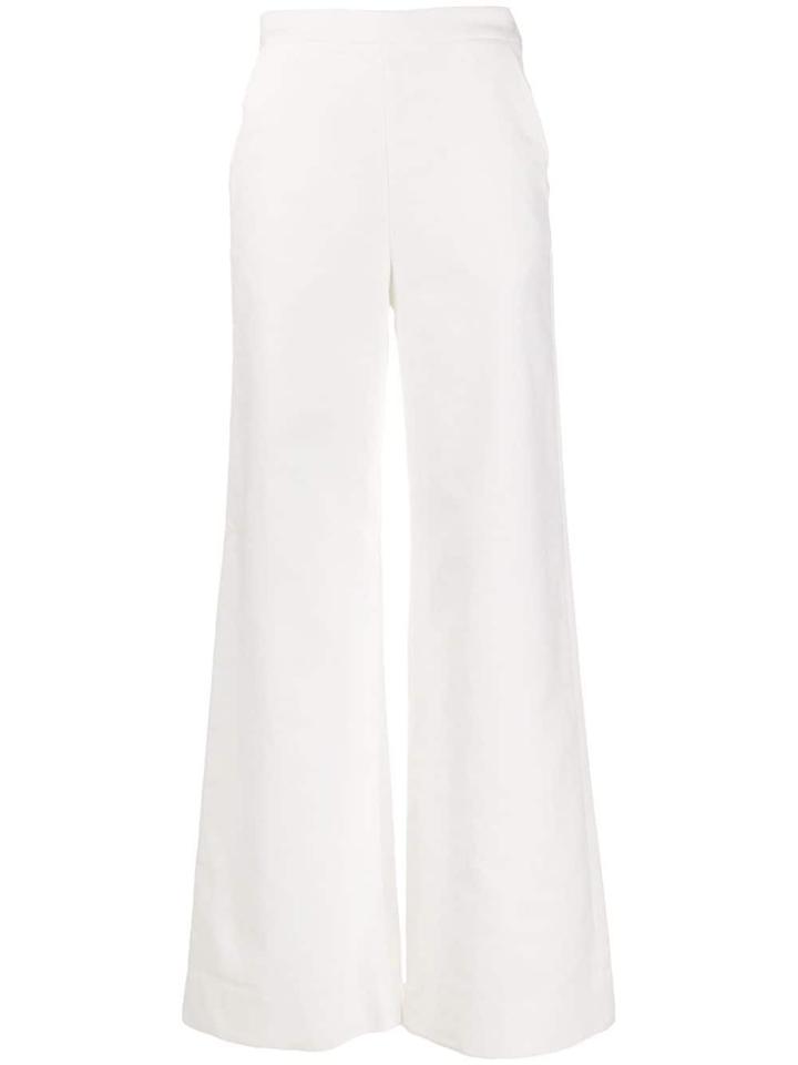 Katharine Hamnett London High-waist Flared Trousers - White