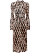 Elisabetta Franchi Geometric Print Shirt Dress - Black