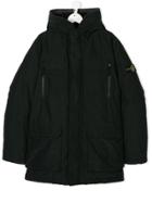 Stone Island Junior Padded Hooded Jacket - Black