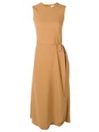 Victoria Beckham Wrap Front Dress - Brown