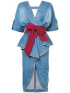 Johanna Ortiz Denim Belted Coat - Blue