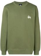 Stussy Logo Print Sweatshirt - Green