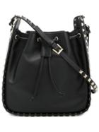 Valentino Rockstud Bucket Bag, Women's, Black, Leather