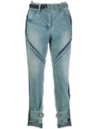 Sacai Buckle Cropped Jeans - Blue