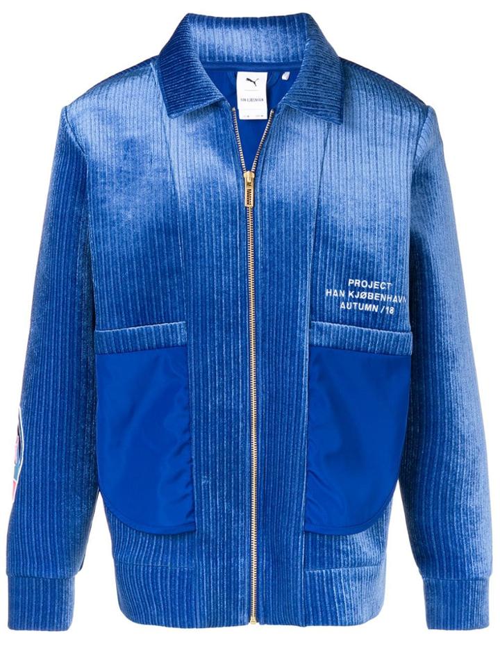 Puma Corduroy Zipped Bomber Jacket - Blue