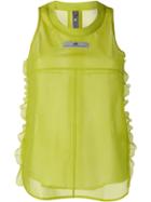 Adidas By Stella Mccartney Ruffled Performance Top - Green