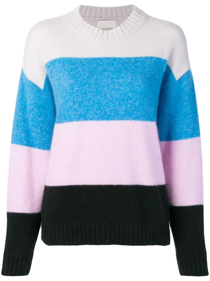 Laneus Striped Jumper - Grey