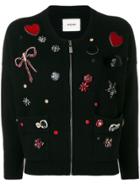 Max & Moi Crystal Embellished Cardigan - Black