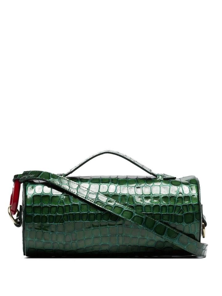 Tara Zadeh Cyrus Crocodile-effect Shoulder Bag - Green