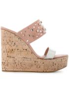 Giuseppe Zanotti Design Cork Wedge Sandals - Pink