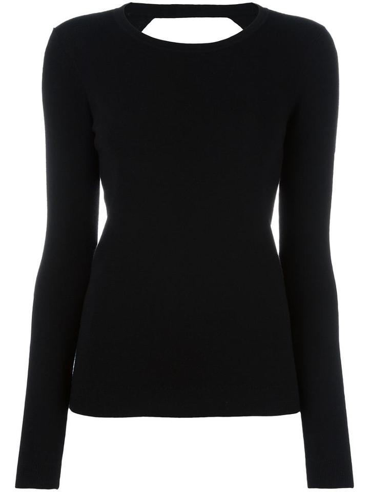 Diane Von Furstenberg Open Back Jumper, Women's, Size: Medium, Black, Silk/merino