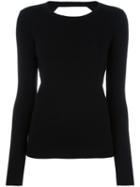 Diane Von Furstenberg Open Back Jumper, Women's, Size: Medium, Black, Silk/merino