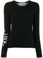 Off-white Knit Print Sweater - Black