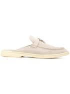 Loro Piana Slip-on Almond Toe Loafers - Nude & Neutrals
