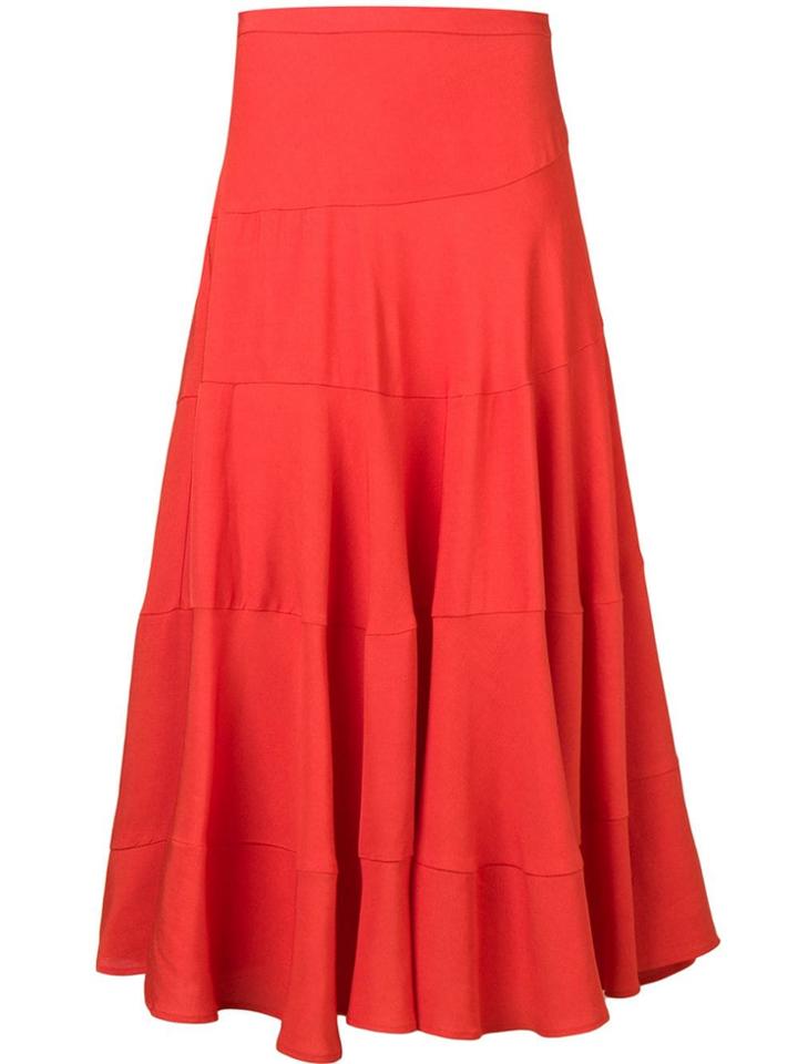 Isa Arfen Twirl Midi Skirt - Orange