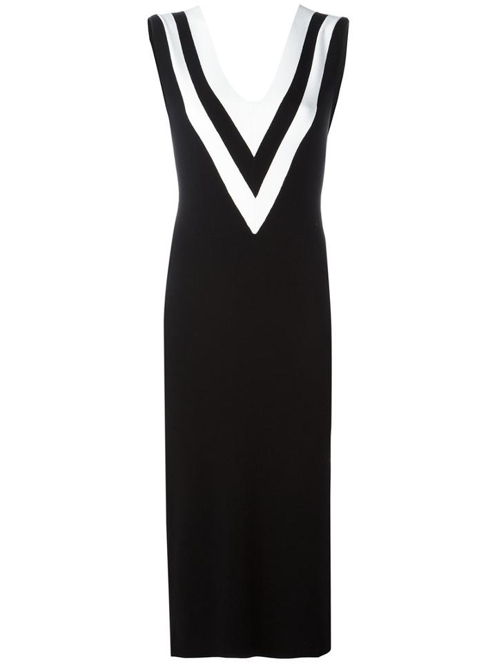 Rag & Bone - Plunging V-neck Dress - Women - Polyester/viscose - Xs, Women's, Black, Polyester/viscose