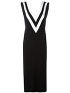 Rag & Bone - Plunging V-neck Dress - Women - Polyester/viscose - Xs, Women's, Black, Polyester/viscose