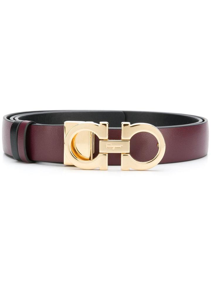 Salvatore Ferragamo Gancio Buckle Belt - Red