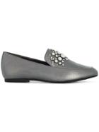 Michael Michael Kors Gia Embellished Loafers - Metallic