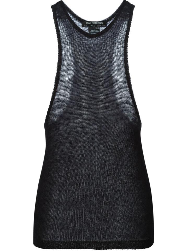 Raf Simons Vintage Knitted Tank Top - Black