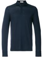 Cruciani Long Sleeve Polo Shirt - Blue