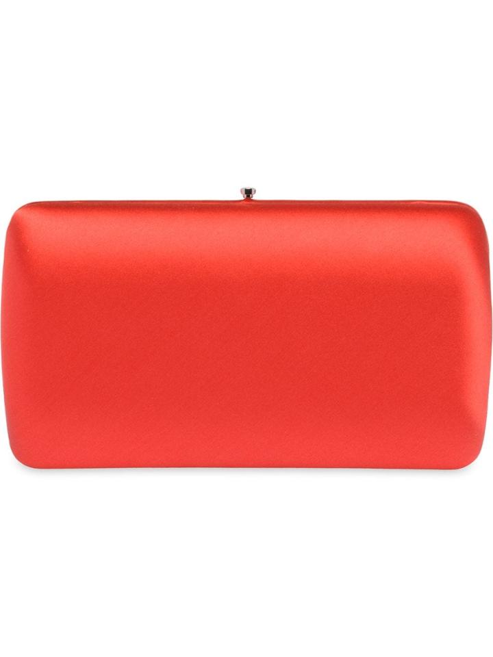Prada Classic Satin Clutch - Orange