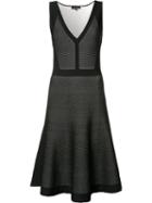 Narciso Rodriguez Pleated Trim Flared Dress, Women's, Size: 42, Viscose/polyester