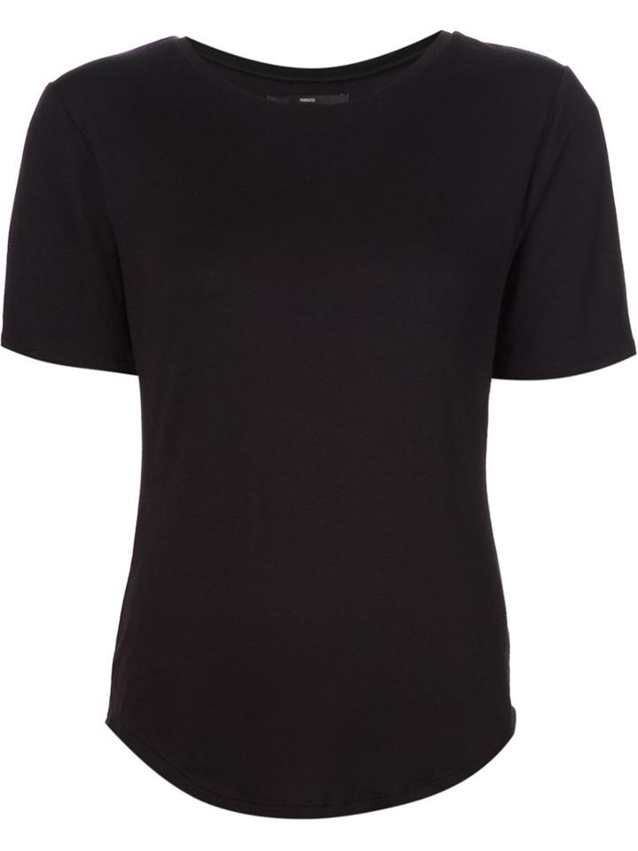 Fadeless Round Neck T-shirt, Women's, Size: Medium, Black, Spandex/elastane/rayon