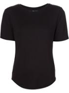 Fadeless Round Neck T-shirt, Women's, Size: Medium, Black, Spandex/elastane/rayon
