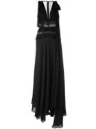Elie Saab Flared Evening Dress, Women's, Size: 36, Black, Silk/nylon/polyamide