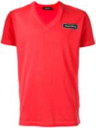Dsquared2 Chest Logo V-neck T-shirt, Men's, Size: Medium, Red, Cotton