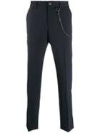 Karl Lagerfeld Chain Detail Slim-fit Trousers - Blue