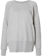 Oversized Crew Neck Sweatshirt, Women's, Size: Small, Grey, Cotton, The Squad