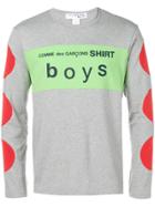 Comme Des Garçons Shirt Boys Circle Sleeve Logo T-shirt - Grey