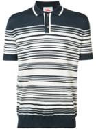 Orley Striped Polo Shirt, Men's, Size: Medium, Blue, Merino
